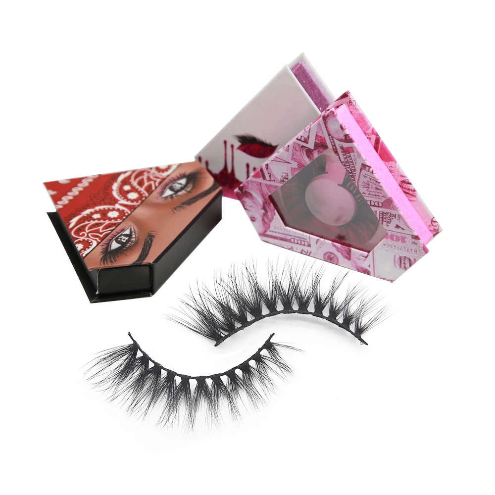 

Free sample wholesale 3D 5D 100% cruelty free real fur eyelash, Hand made 25mm false eyelash