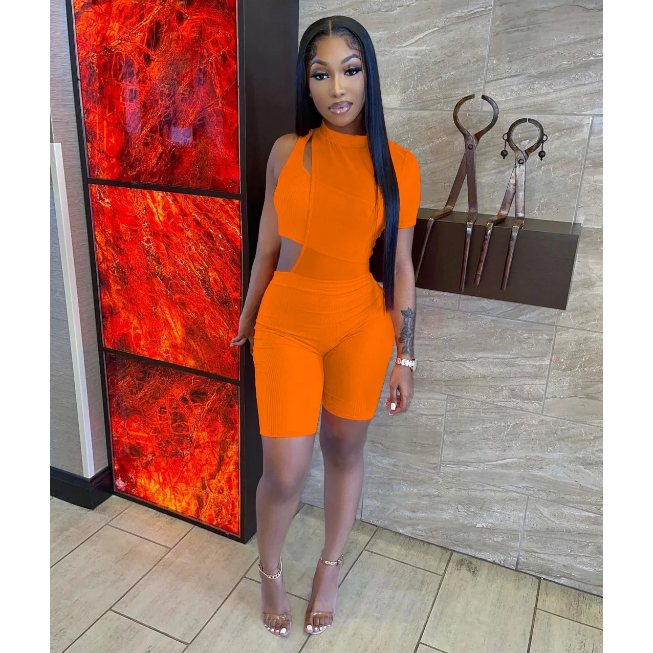 

FS4140A 2021 Top trend summer clothes women 2 piece set