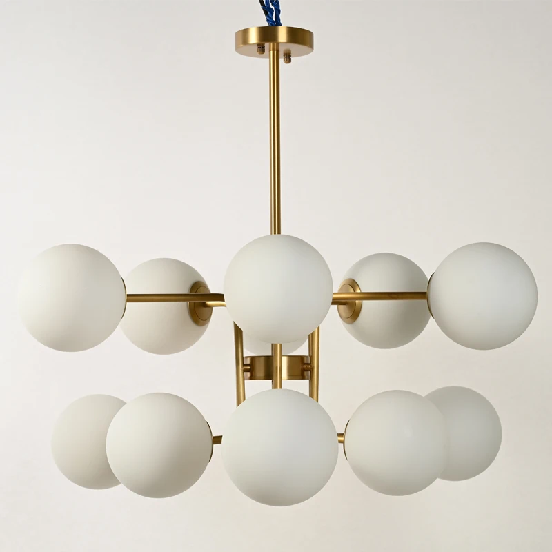 Modern lampara modernas china lamp manufacturer living room table  glass ball designe chandelier led pendant light