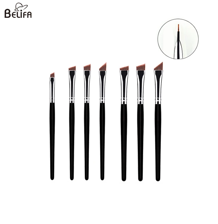 

Belifa private label makeup thin slanted eyebrow brush fine angled eyeliner brush