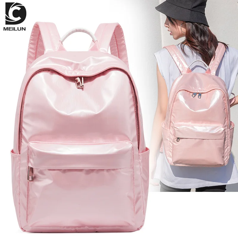 

Trendy Women Backpack Female School Bag College Book Lady Backpacks Fashion Girl Bag Student New, As picture