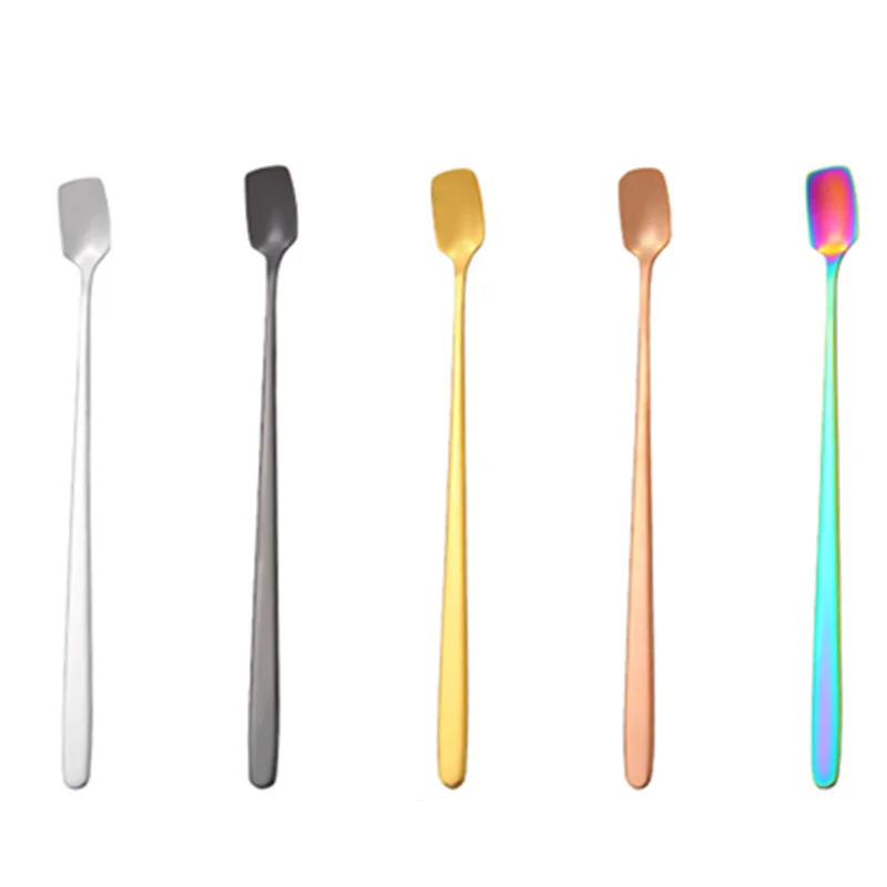 

304 Stainless steel Teaspoon Long Coffee Spoon Gold