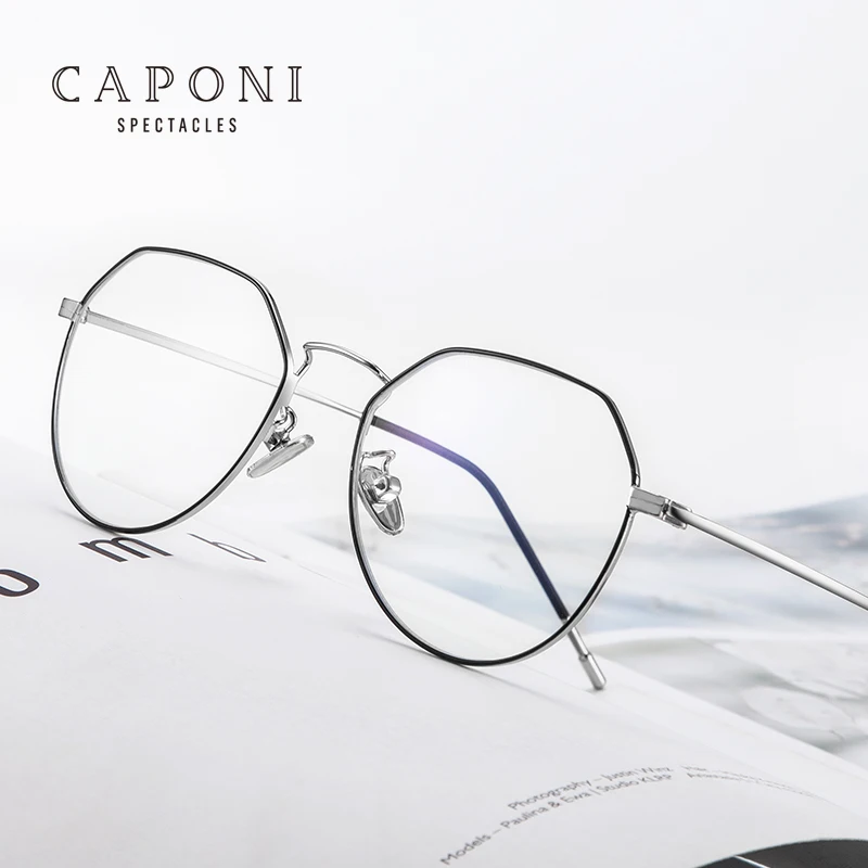 

CAPONI Manufacturer Wholesale Women Fashion Metal Optical Frame Glasses