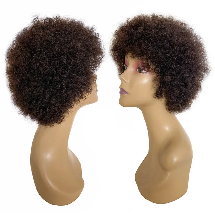 

2021 hot sale African women natural hair Afro wave small curl wigs human wig