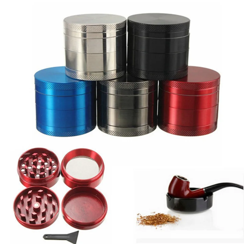 

40mm metal tobacco grinding machine 4-layer broken smoke smoking set