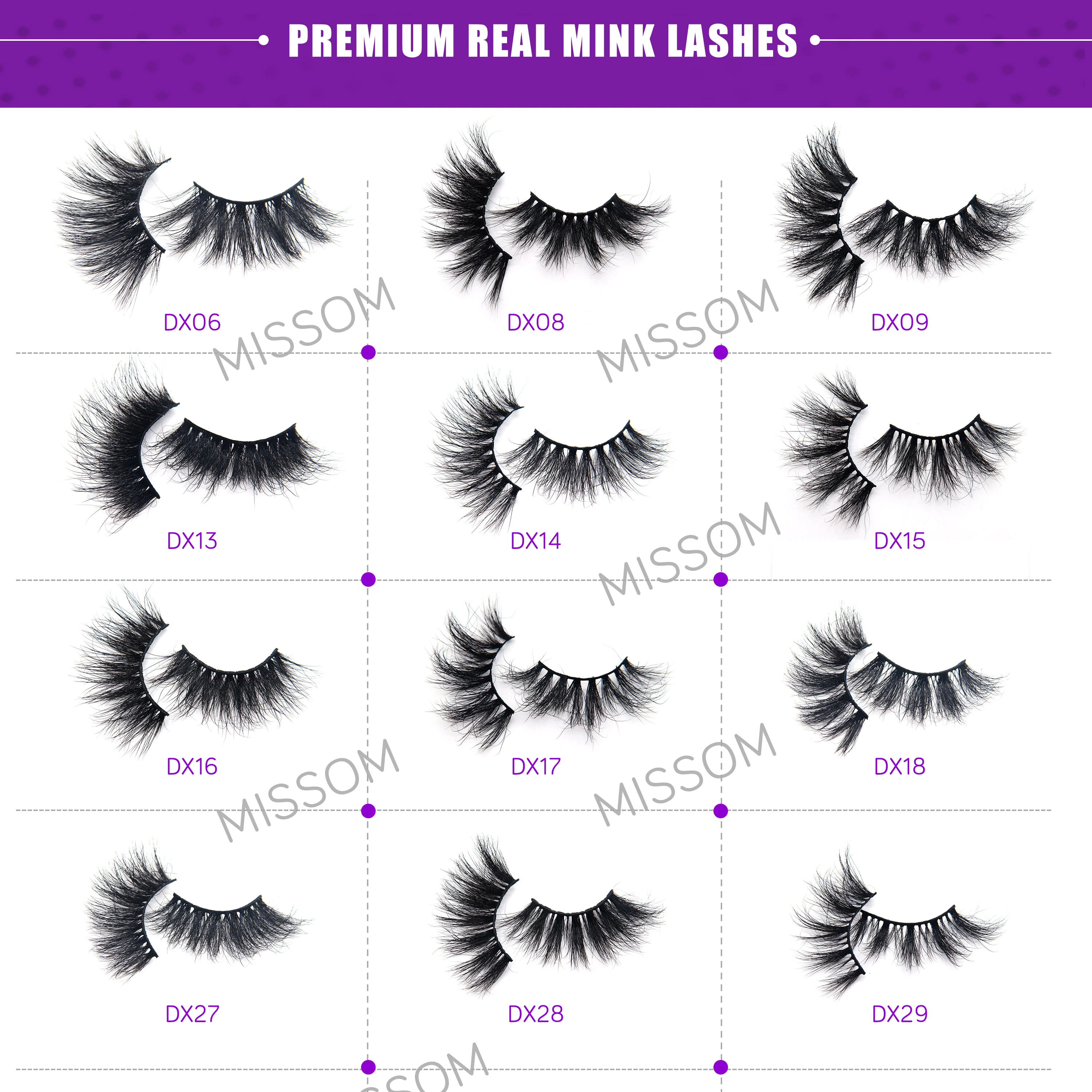 

Missom Free Sample 15mm 18mm 20mm 23mm 25 mm 30mm 3d Faux Mink Eyelash Bulk Vandor Wholsale High Quality Customized Packages, Black color