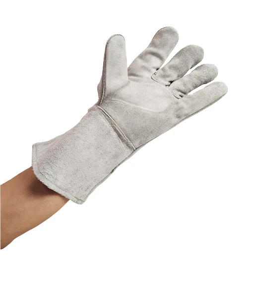 

China Manufacturer Wholesale CE Custom Long Cowhide Argon Welder's Working Safety Leather Tig Welding Glove