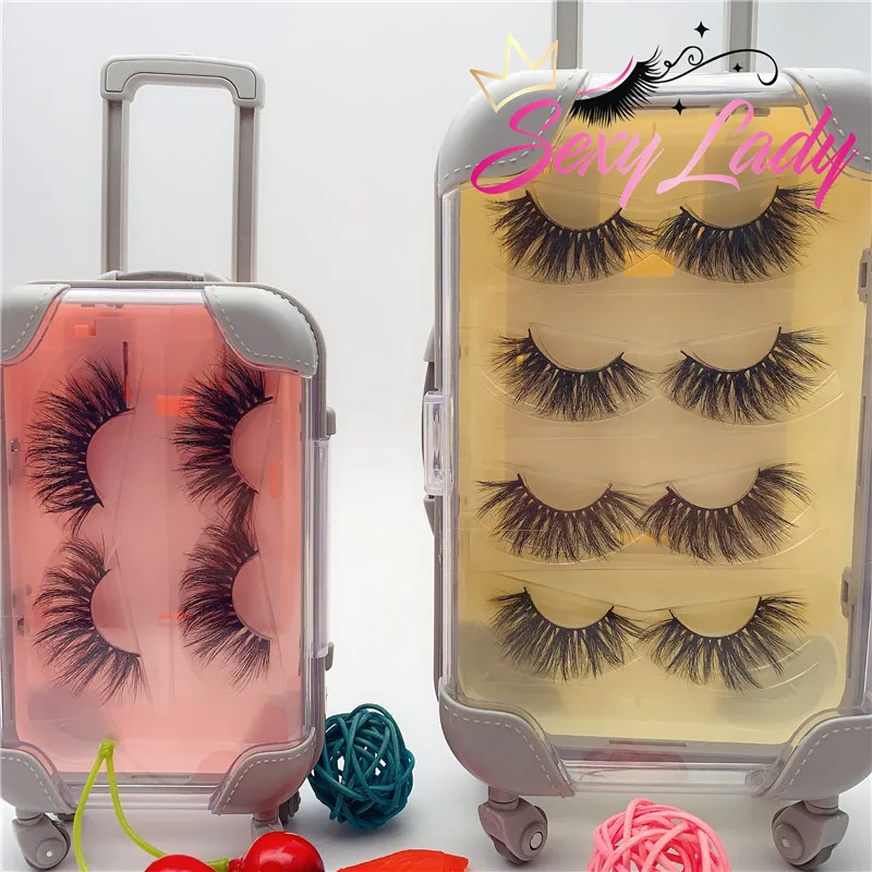 

new products best price luggage packaging for mink lashes ,two size luggage packaging mink3d lashes