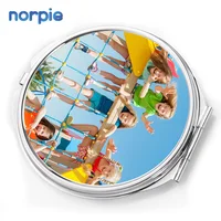 

Fashion Small Makeup Mirror Sublimation Round Shape Compact Metal Mirror