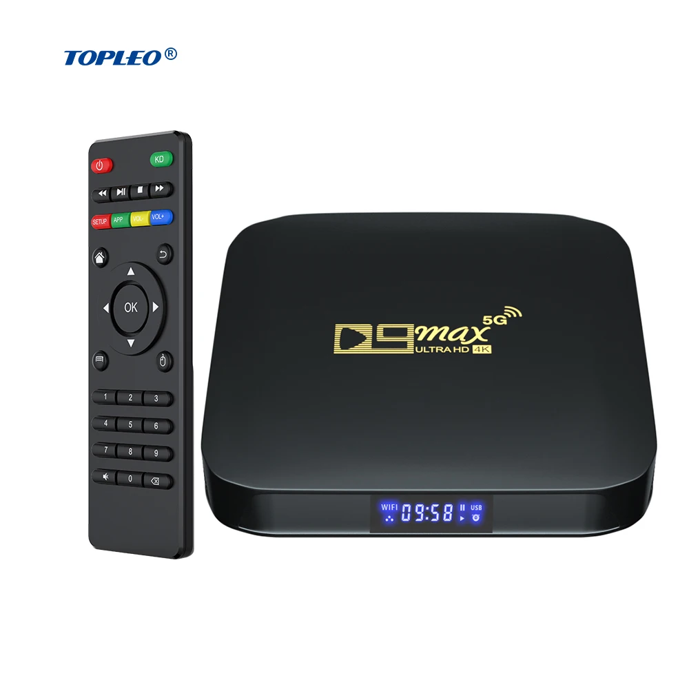 

Topleo 4k set top box streaming 2gb 16gb Smart tv box 9.0 D9 Max android tv box