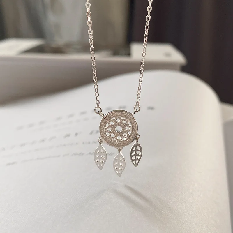 

Bijoux Dream Catcher Necklace 925 Sterling Silver for Women Pendant Necklaces Latest Necklace Designs High Polished 1pc/opp Bag