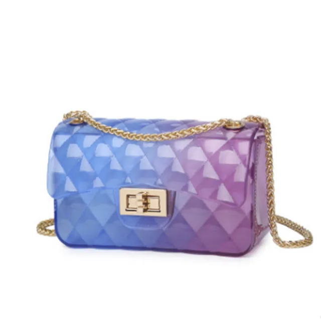 

gradient Ins Style Fashion Women Transparent Clear PVC Purse Crossbody Shoulder jelly purse handbags