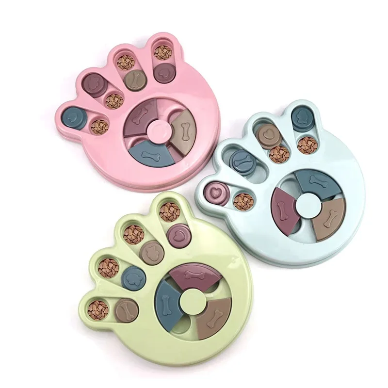 

Puzzle Pet Cat Interactive Toy Feeder Food Trainer Funny Cat Toys Feeder, Blue,green,pink