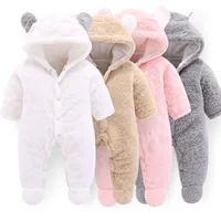 

100% cotton winter cartoon organic hooded baby bodysuit long sleeve rompers