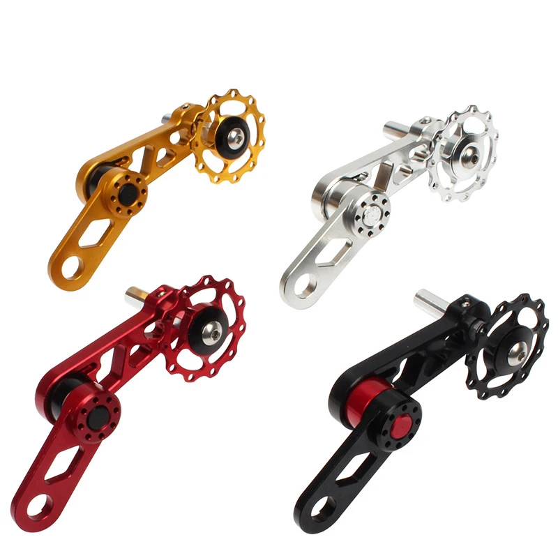 

Litepro Bike Parts Chainring Tensioner Rear Derailleur Zipper For Folding Bike Chain zipper Chain Guide Pulley Bicyle Parts, Black red silver gold