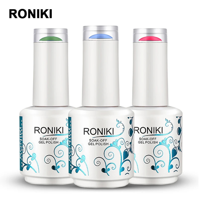 

RONIKI Logo Normal Custom Oem Color Private Label Soak Off Uv Gel Nail Polish Non Toxic Customized Nail Art Drawing 15ml 100pcs, More than 1000 colors