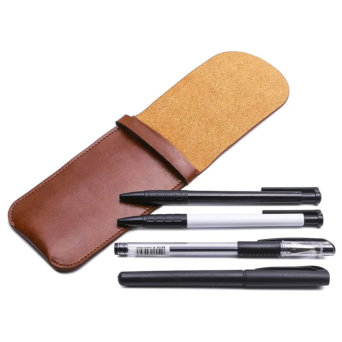 

Custom Pen Leather Pouch Handmade Fountain Multi Pens Pouch Soft Pen Protective Sleeve Cover