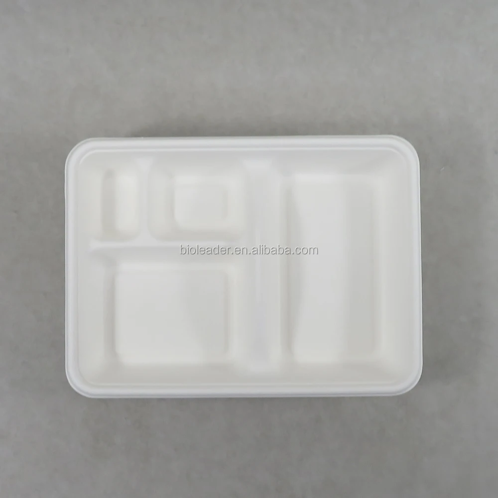 

Wholesale Disposable 4 Compartments Sugarcane Bagasse Paper Tray