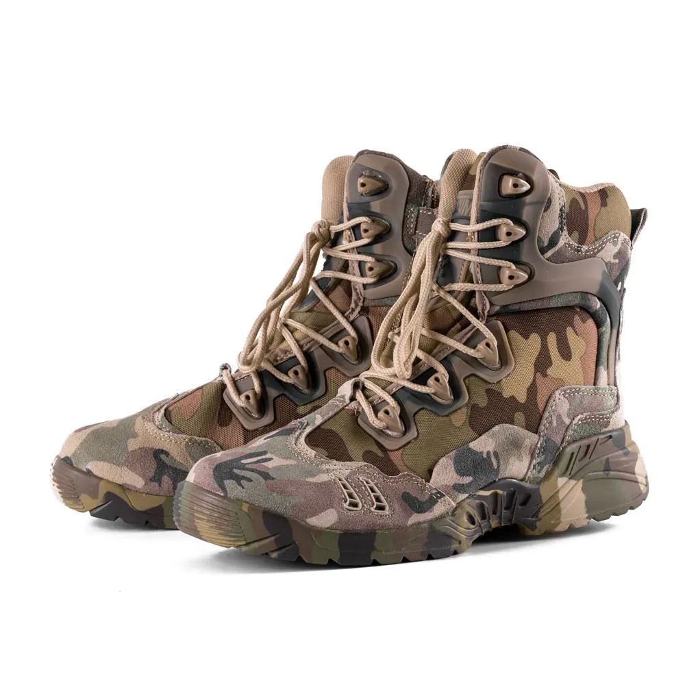 New Design Camouflage Army Beige Military Boots With Zipper - Buy ...