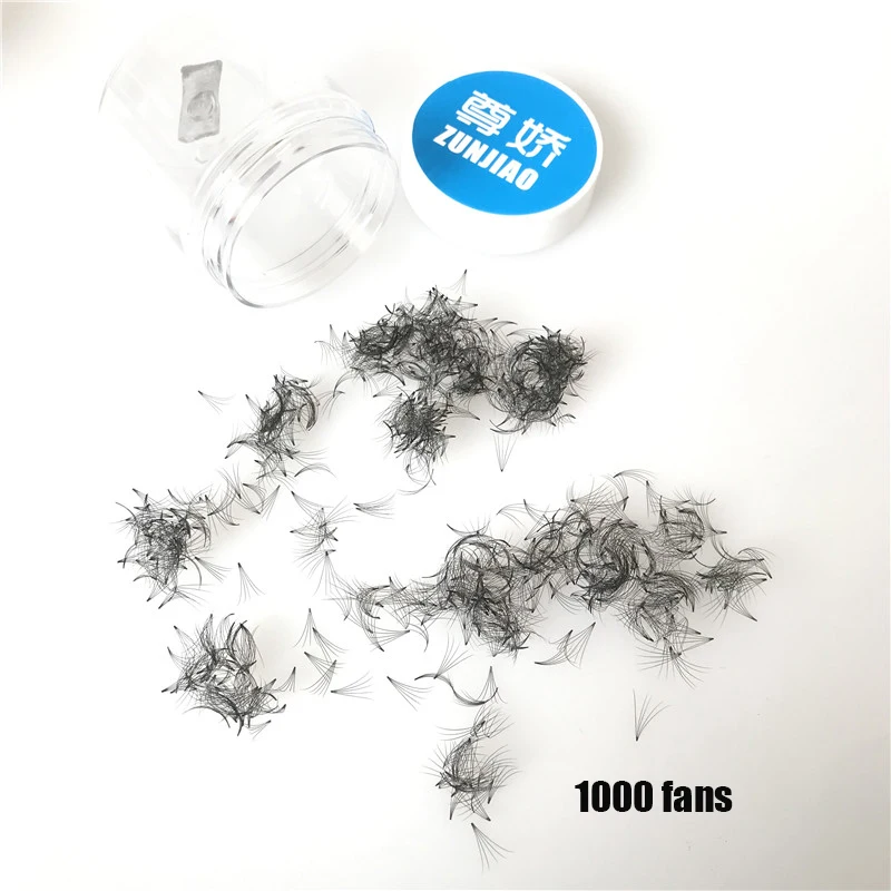 

Private label 1000 loose fans premade eyelashes, Natural black