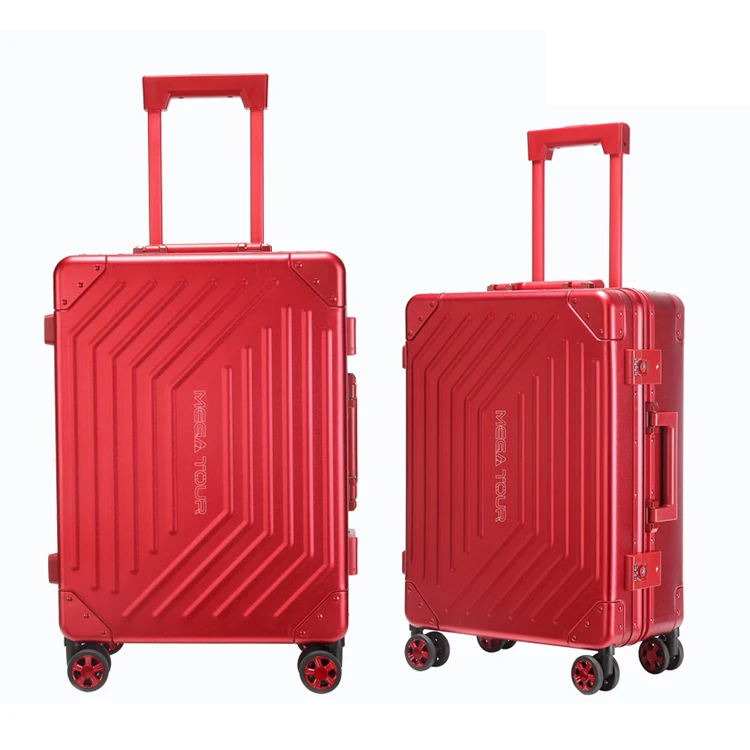 

OEM Black / White Suit Case Carry On Travel Luggage Aluminium Alloy Suitcases With Trolley 11E, Red