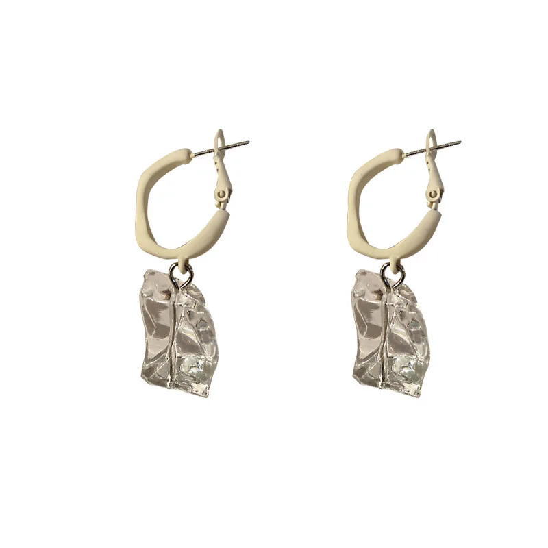 

Fashion Transparent Irregular Acrylic Earrings For Women Korean Style Temperament Drop Earring Jewelry, Picture shows