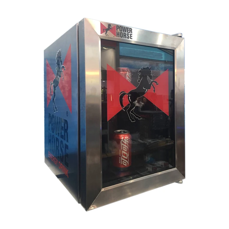 
Transparent LED Display Fridge Mini Refrigerator Glass PVC Frame Door 