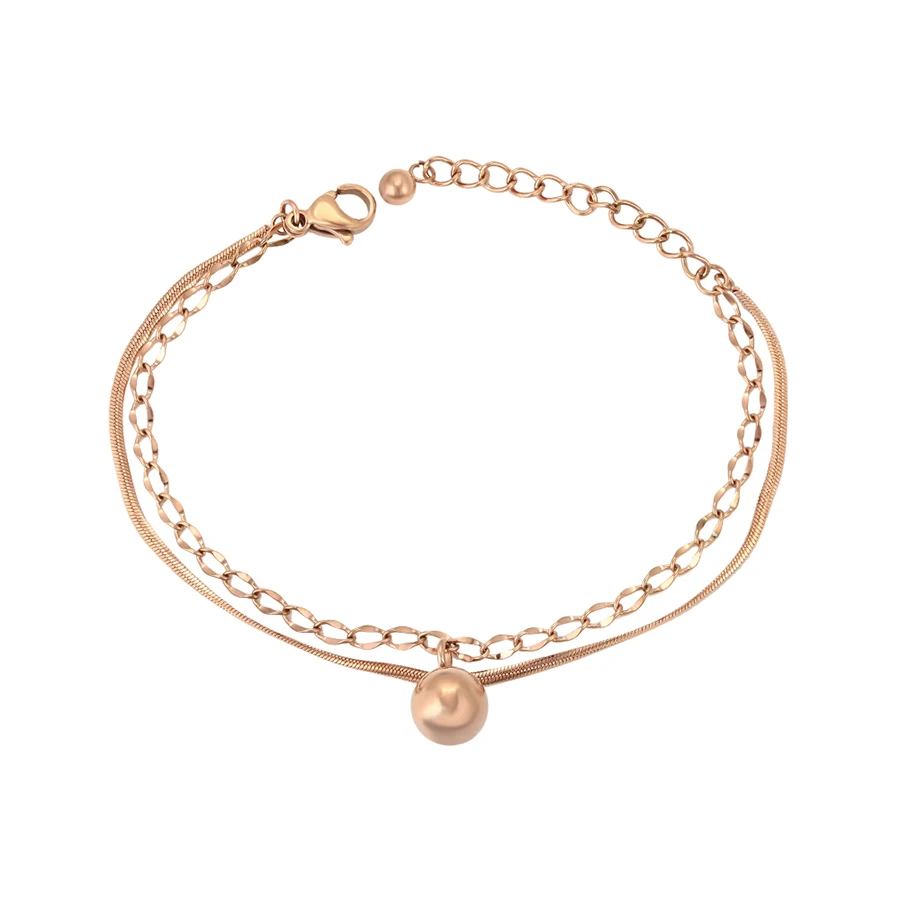 

76795 Xuping bisuteria acero joyas de acero inoxidable gold women fashion jewelry stainless steel charm link bracelet