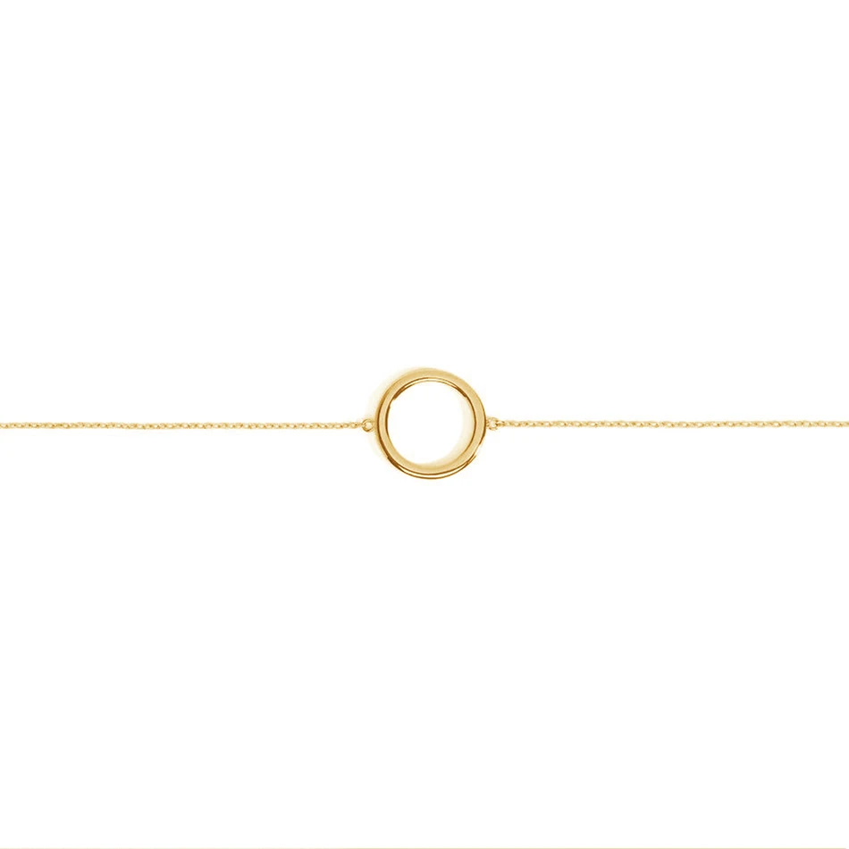 

2020 Fashion Jewelry 925 Sterling Silver Bracelet For Woman 18K Gold Plated Solid Circle Bracelet