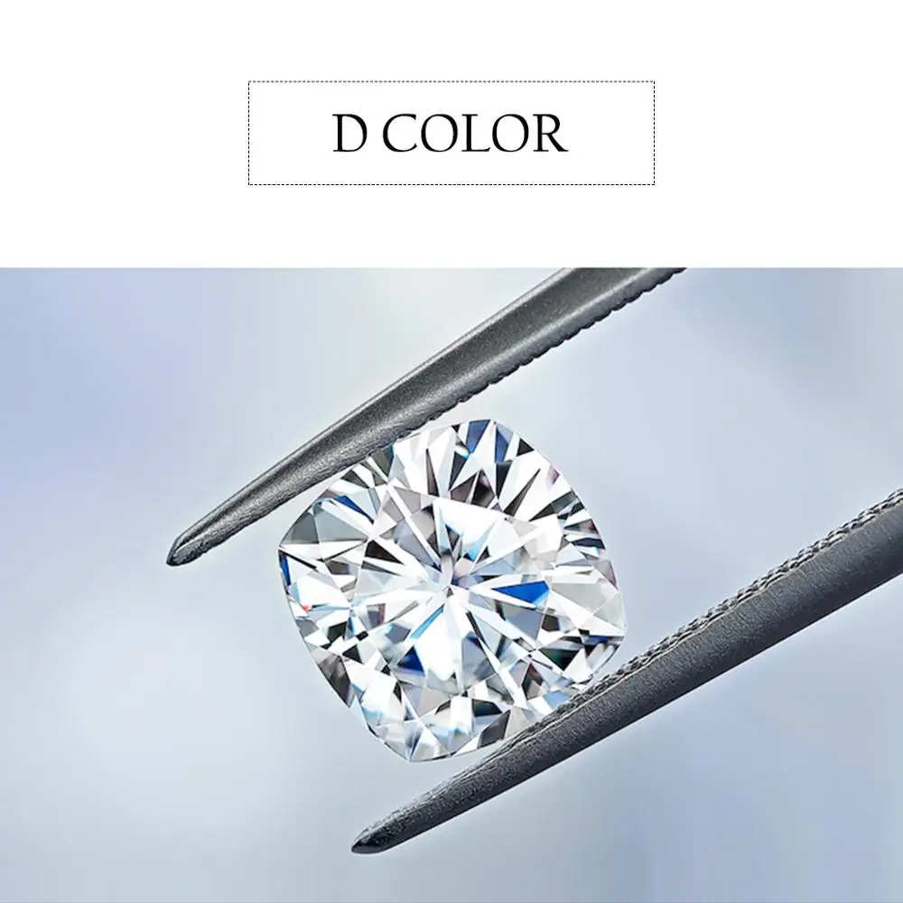 

Real 100% Loose Gemstone Moissanite Stone Cushion Cut Diamond D Color VVS1 4mm to 9mm Undefined Jewelry For Diamond Ring