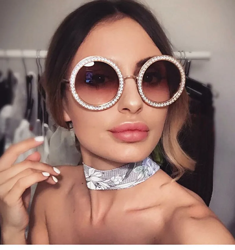 

Sun Glasses Vintage Popular Summer Luxury Circle Women 2021 Fashion Womens Sunglasses