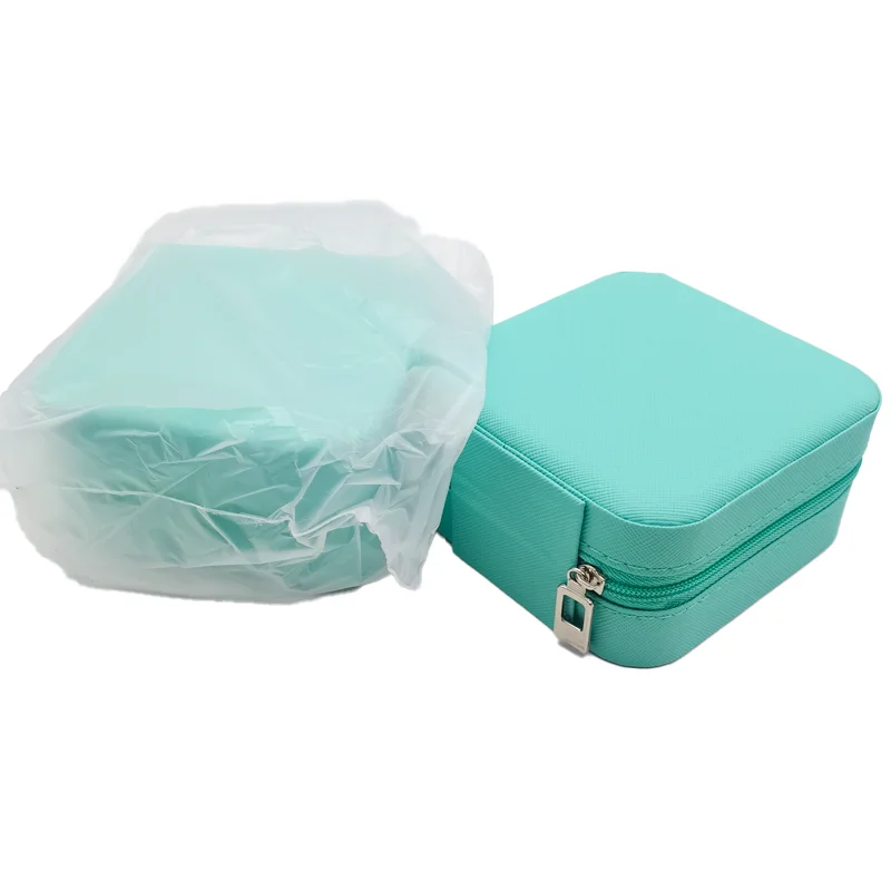 

Women Girls Rectangle PU Earrings Jewelry Organizer Storage Case Portable Jewellery Gift Boxes Travel Jewelry Boxes, Pink, green, black, pearl white