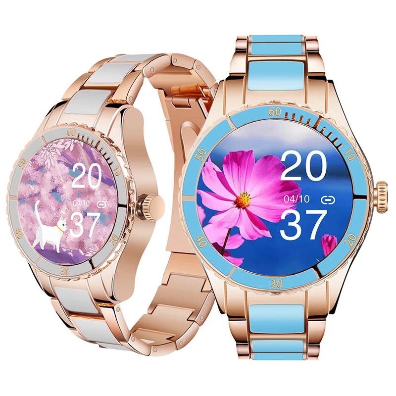 

Women Smart Watch with Heart Rate Monitor 1.09" Round Screen Lady Z73 Smartwatch Female Function Sports Bracelet IP67 Waterproof