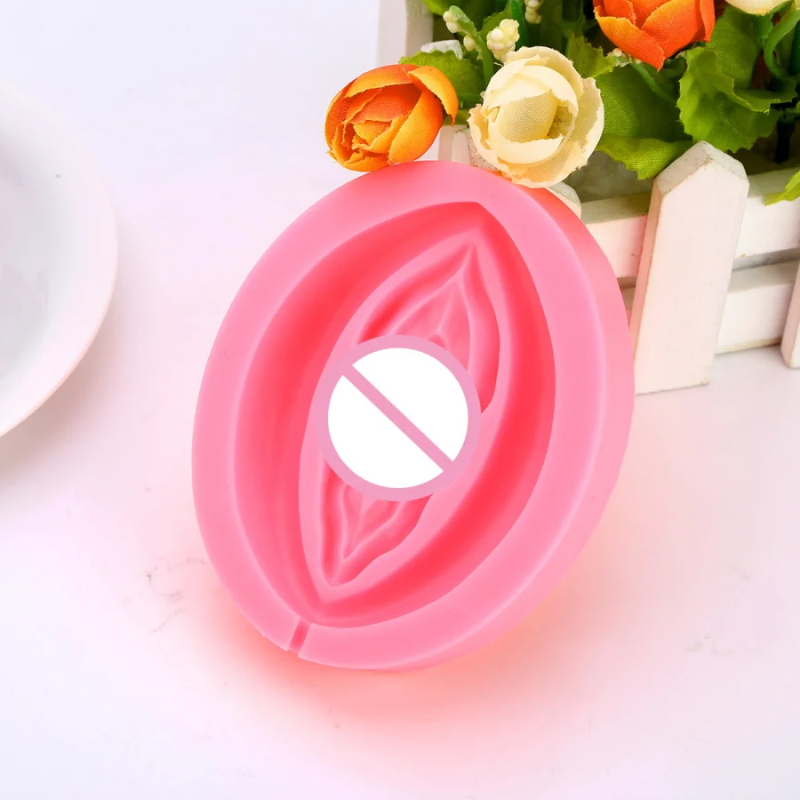 Sexy Silicone Mold Novelty Women Genital Shape Chocolate Mold Fondant Cake Decoration Baking 8861