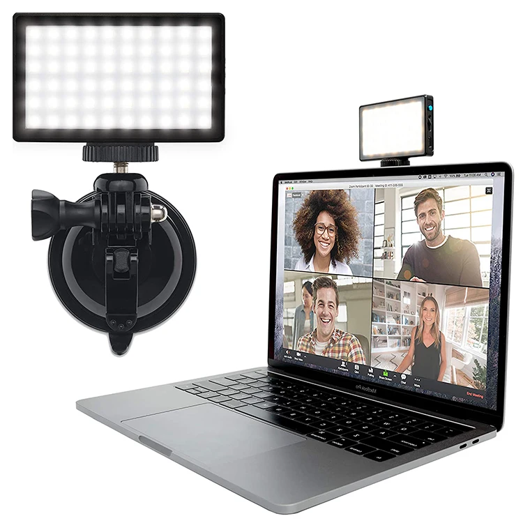 

Video Conference Lighting Kit For Remote Working Video Conferencing Calls Photography Fill Light Dual Colors With Bracket, Black