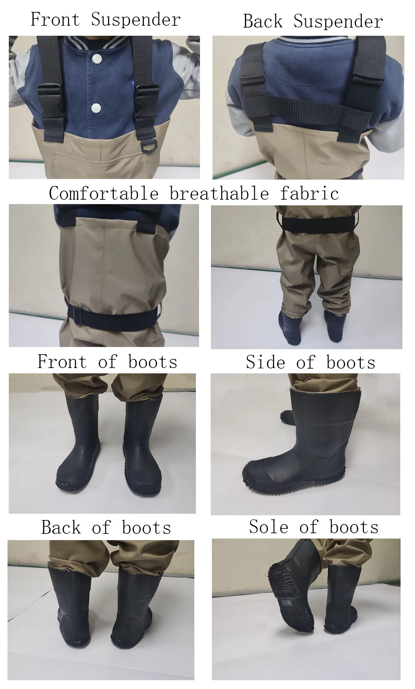 Kids Fly Fishing Waders Custom Breathable Waders For Toddler Children