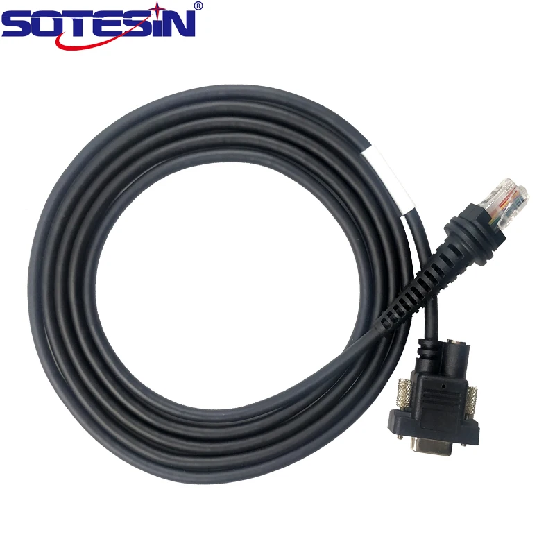 

SOTESIN RS232 DB9 to RJ45 2M Straight 1900R2L for Honeywell HHP 1900GHD 1900GSR 1902GHD 1902GSD Barcode Scanner data Cable