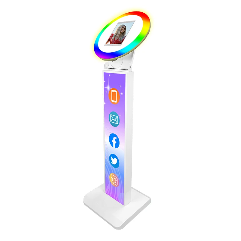 

10.2 Inch Ipad Photo Booth 3D Ring Light Photo Booth Kiosk Angle Adjust Selfie 360 Photo Booth