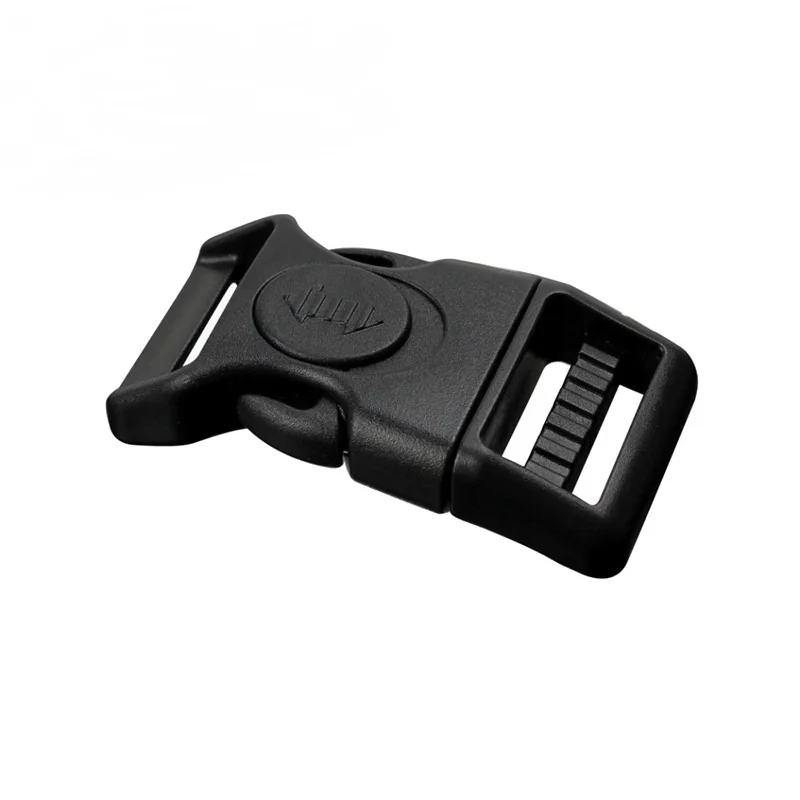 

MeeTee LCH-093  Plastic Lock Buckle Customized Side Release Safety Buckles with Lock for Webbing Pet collar Buckle, Black