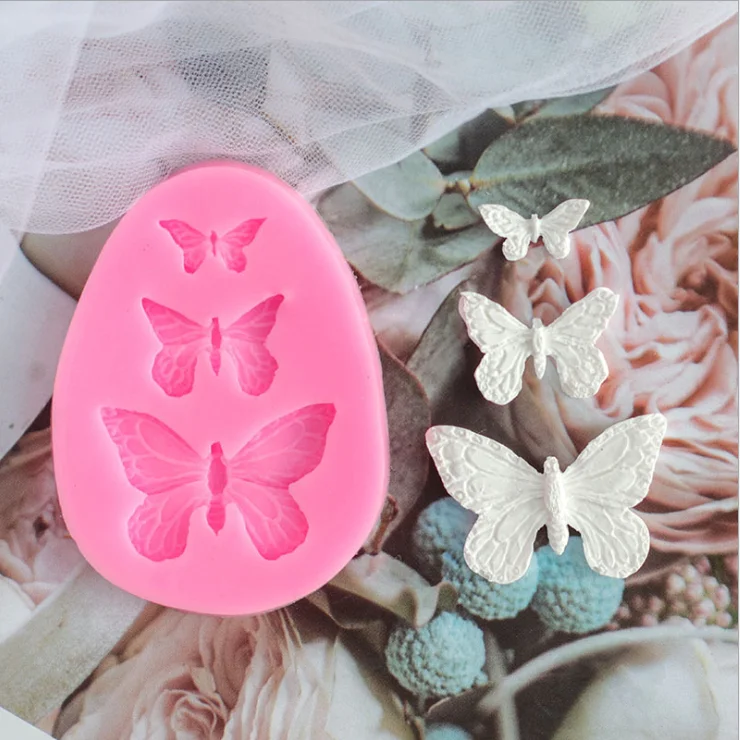 

Butterfly Mold Silicone Baking Accessories 3D DIY Sugar Craft Chocolate Cutter Mold Fondant Cake Decorating Tool