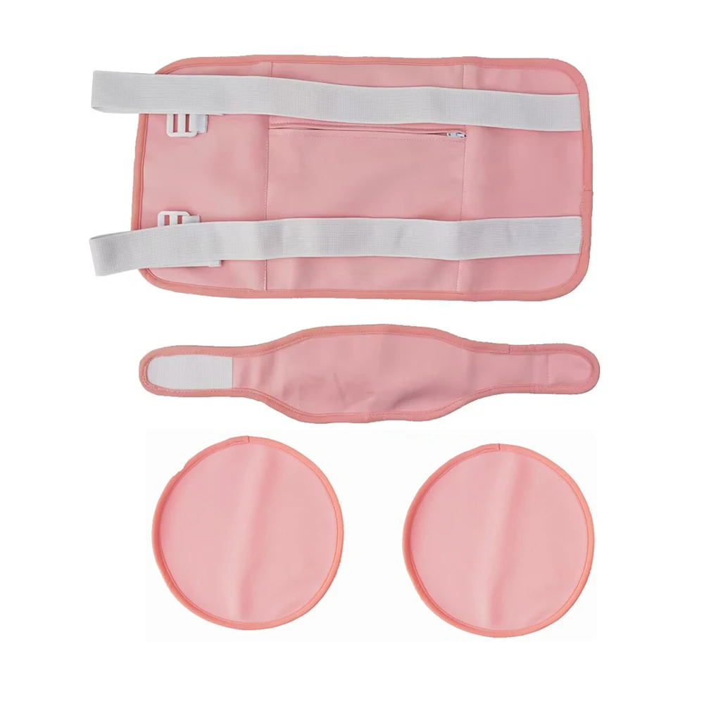 

Custom Private Label 4PCS Castor Oil Pack Compress Belly Wrap Kit Pad around Stomach and Neck with Adjustable Strap