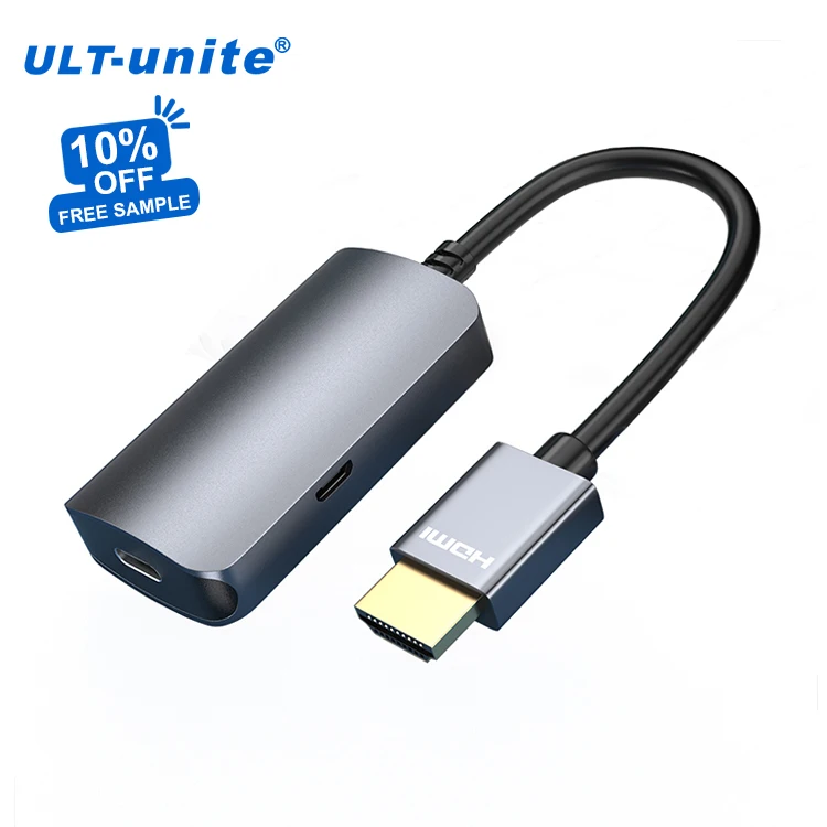 

ULT-unite Audio Video Cable 4k High Speed HDMI Male to USB Type C Female Converter HDMI to USB C audio adapter cable