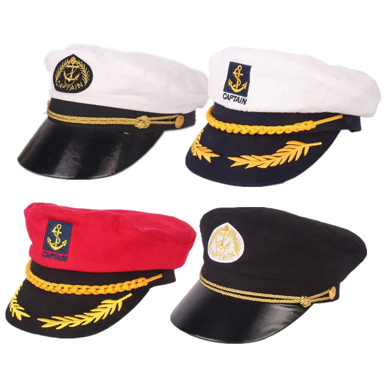 Wholesale Red White And Black Embroidery Logo Yacht Navy Sailor Cap ...