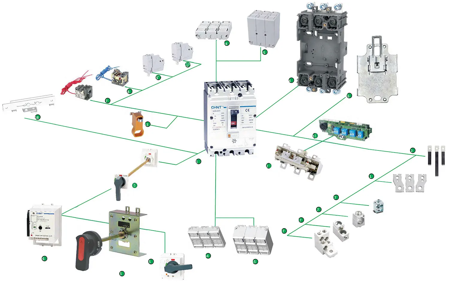 Chint NM8 NM8S MCCB NM8-250S NM8-400S NM8-630S NM8S-630S NM8-800S NM8S-800S NM8S-1250S CHNT Chint Moulded Case Circuit Breaker