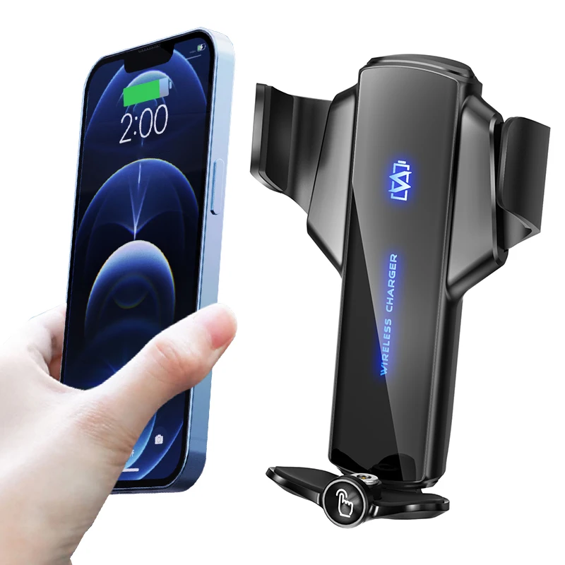 

Magnetic Charging Auto Car Phone Holder Qi Wireless Charger Fast Charging Car Phone Stand