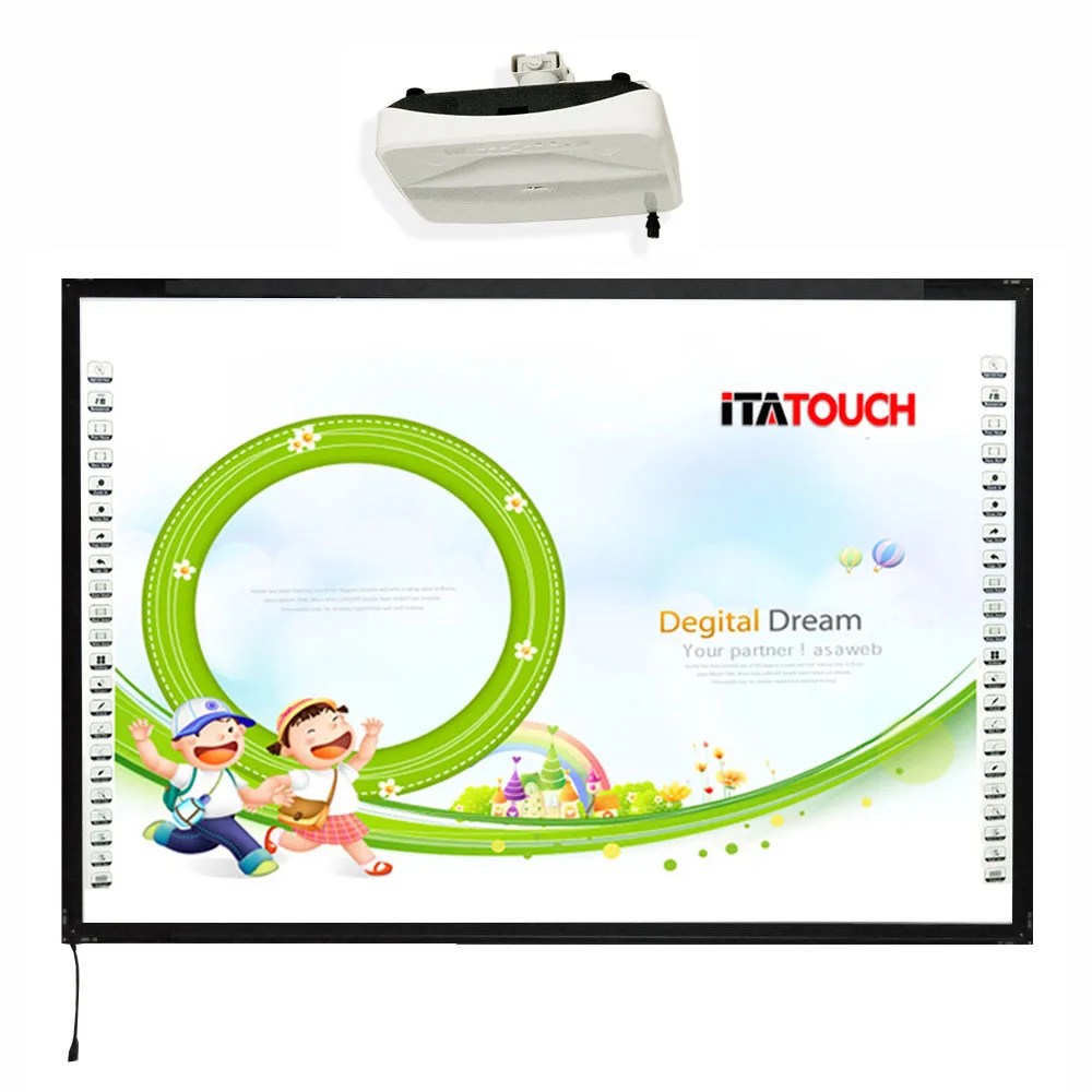 product-ITATOUCH-82 IR IWB school infrared finger multi touch screen interactive electronic projecto