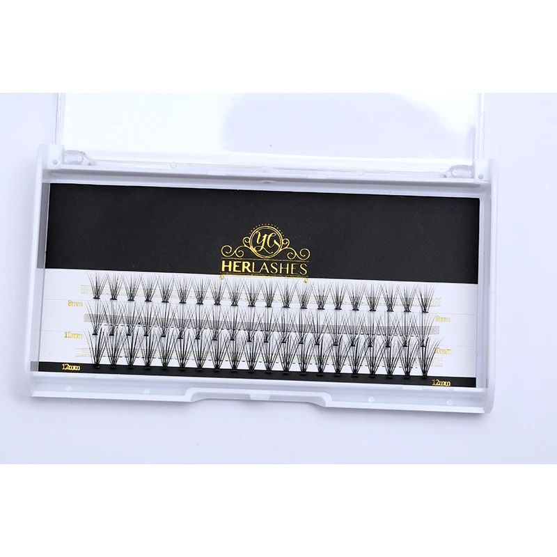 

20D premade fan lashes extensions heat bonded eyelash extension 0.07mm D curl, Natural black