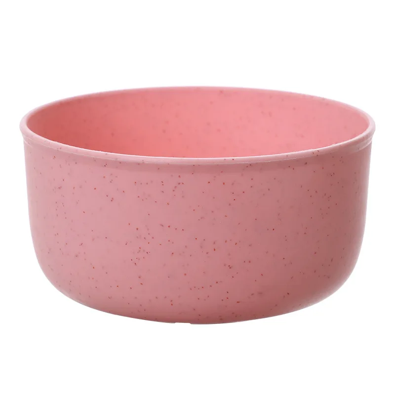 

Wheat Straw Bowl Plastic Household Soup Rice Soup Bowl Tableware Children's Bowl Tableware Commodity Round Plastic