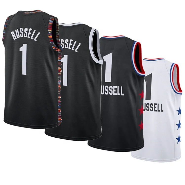 

Customized 2019 Latest Design Basketball Shorts Stitched #1 D'Angelo Russell Basketball Jersey/Uniform