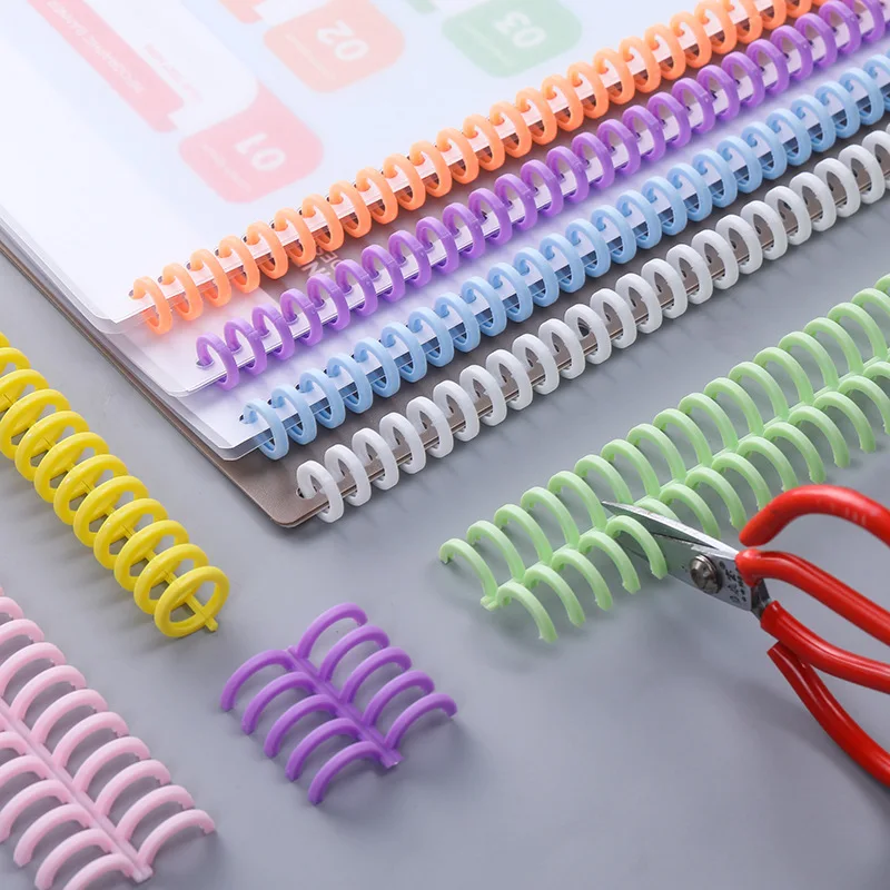 

Plastic Binding Spring Spiral Book Rings Loose Leaf Rings A3 A4 A5 30 holes For Notebook Office School Cards Paper